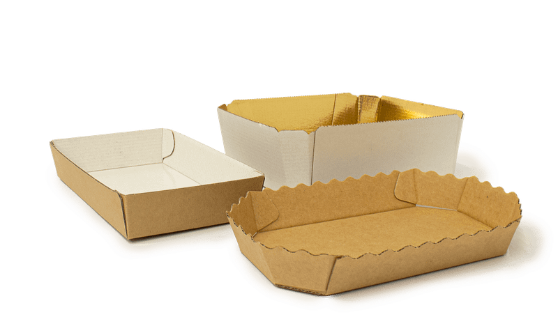 vassoi in cartoncino riciclabili per alimenti