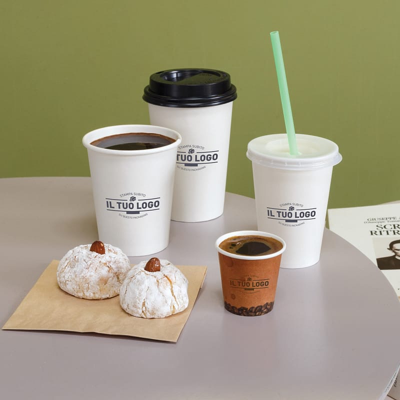 bicchieri in cartoncino personalizzati per caffè e bevande
